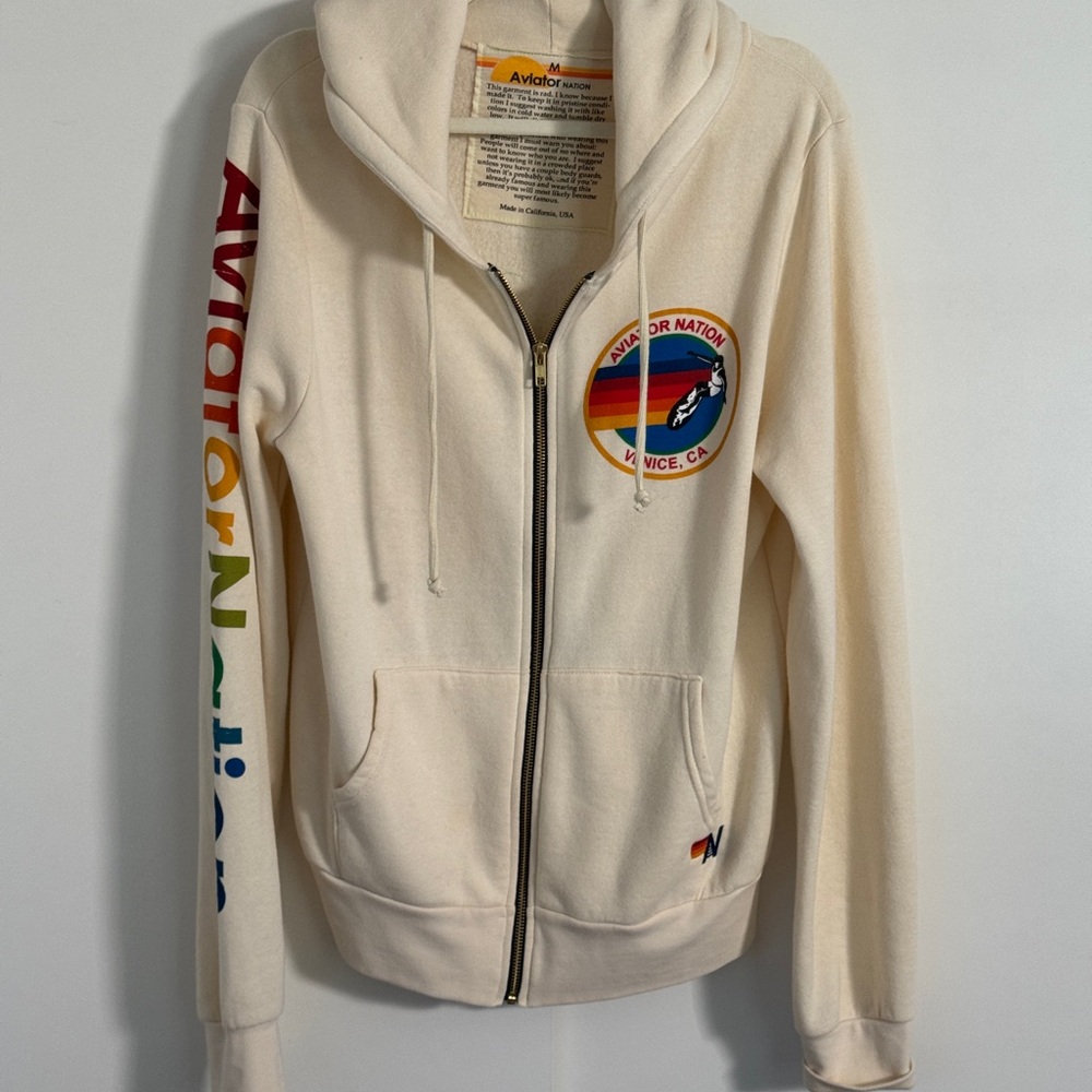 Aviator Nation Cream vail Hoodie - Picture 3 of 4